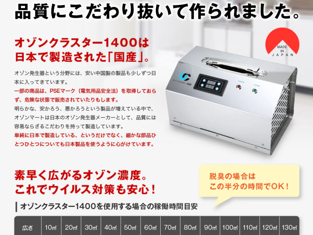オゾンクラスター1400