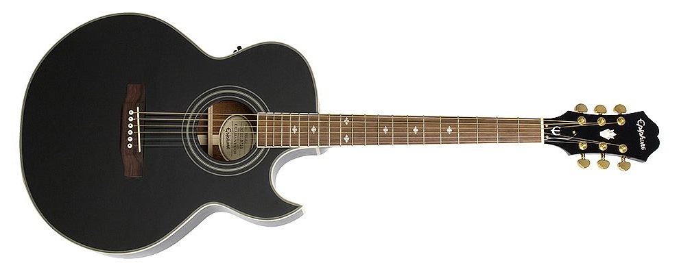 Epiphone PR-5E Acoustic/Electric - Ebony | Long & McQuade