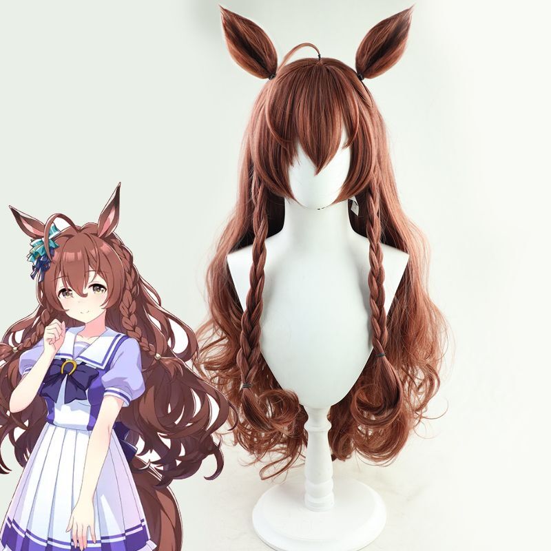 ウマ娘 プリティーダービー メジロブライト コスプレウィッグ 耳付き