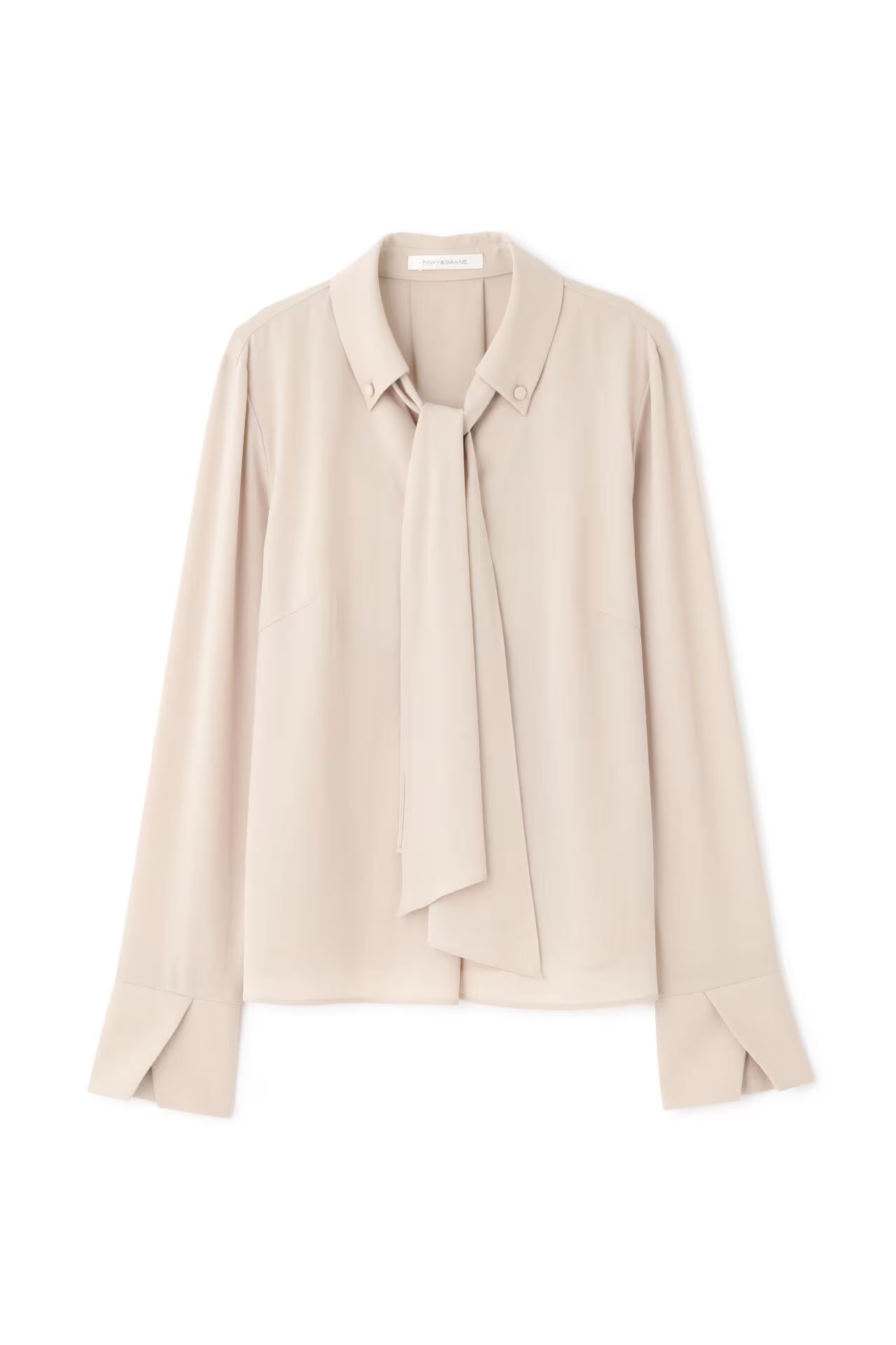 PINKY&DIANNE - ボタンダウンボウタイシャツ (ベージュ