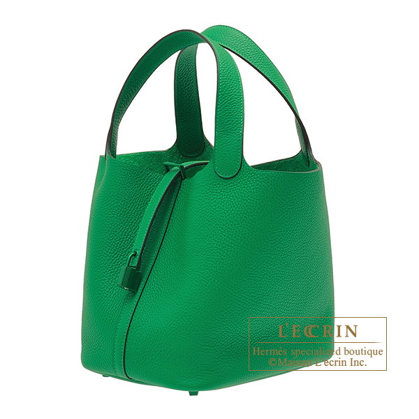 Hermes Picotin Lock Monochrome bag 22/MM So-green Bambou Clemence