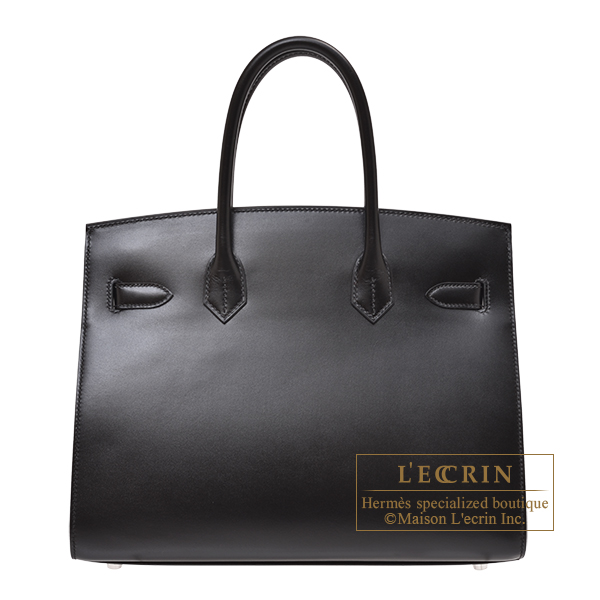 エルメス バーキンセリエ30 ブラック ボックスカーフ シルバー金具