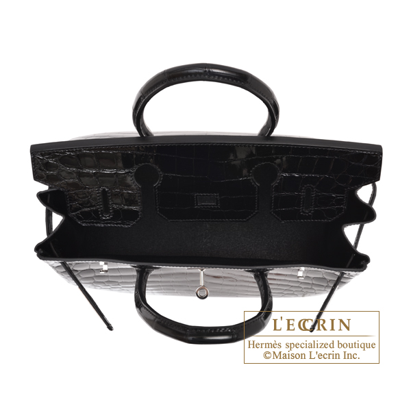 エルメス バーキン30 ブラック クロコダイル ニロティカス シルバー