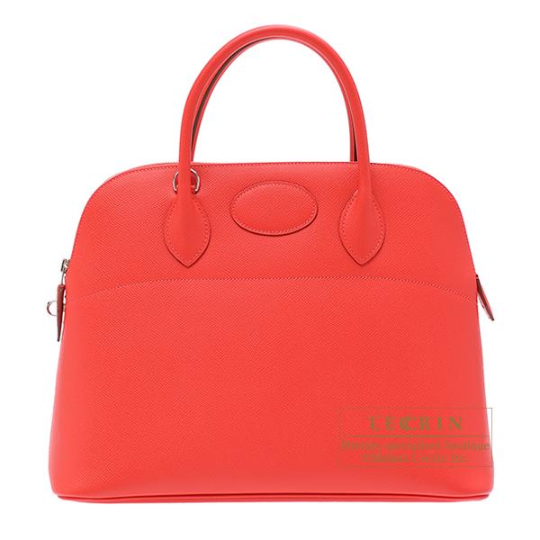 エルメス ボリード35 ローズジャイプール ヴォーエプソン シルバー金具