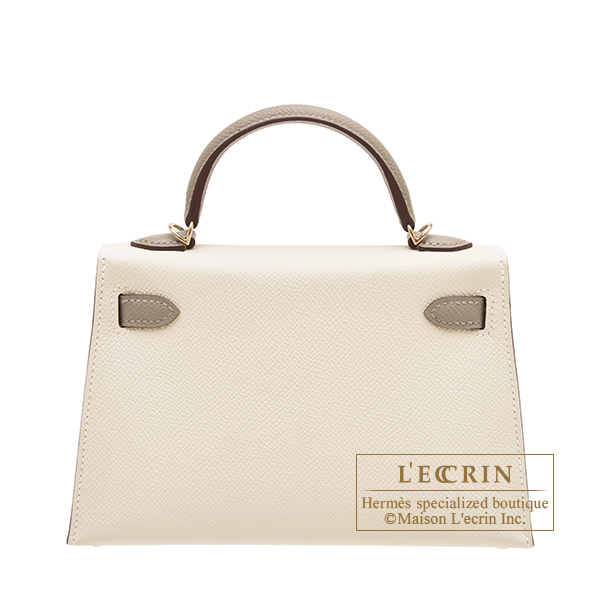エルメス パーソナルケリーミニ/外縫い クレ/ グリアスファルト ヴォー