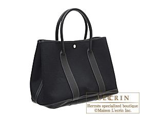 エルメス ガーデンパーティ36/PM ブラック トワルオフィシエ/ブッフル