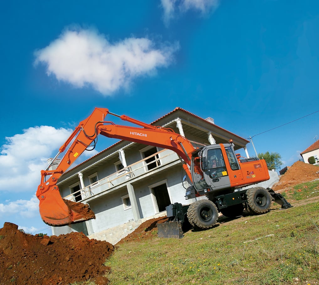 Hitachi ZX 160 W excavator specs & dimensions (2003 - 2007