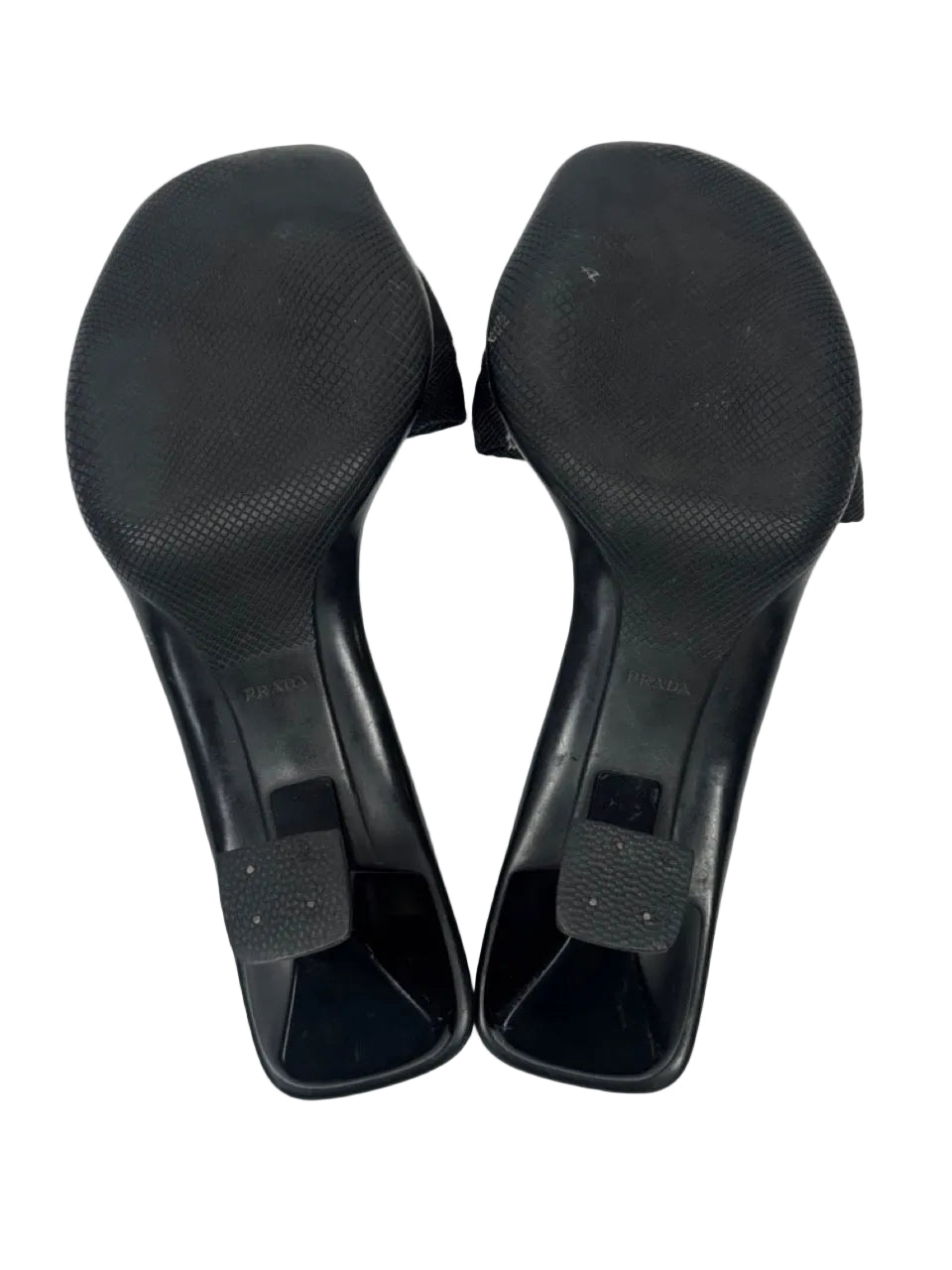 Prada SS99 Sport Black Mesh Kitten Heel Mules – LE DEPARTMENT