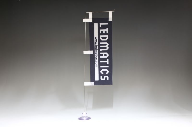 LEDMATICS ミニのぼり 210mm×70mm 吸盤付ポール8004｜グッズ