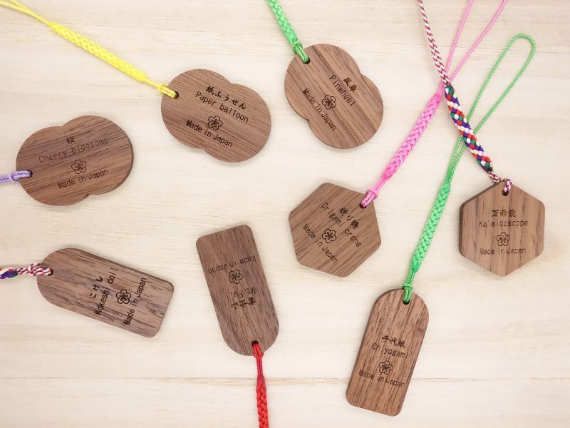 象嵌細工 根付ストラップ - 木のおもちゃLittleMe こんぴらさんのお