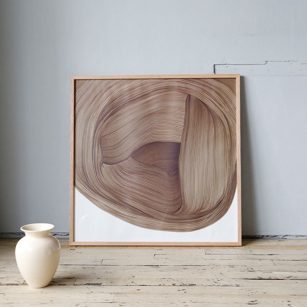 在庫なし】ロナンブルレック Drawing 5 (オークフレーム付き) - アート