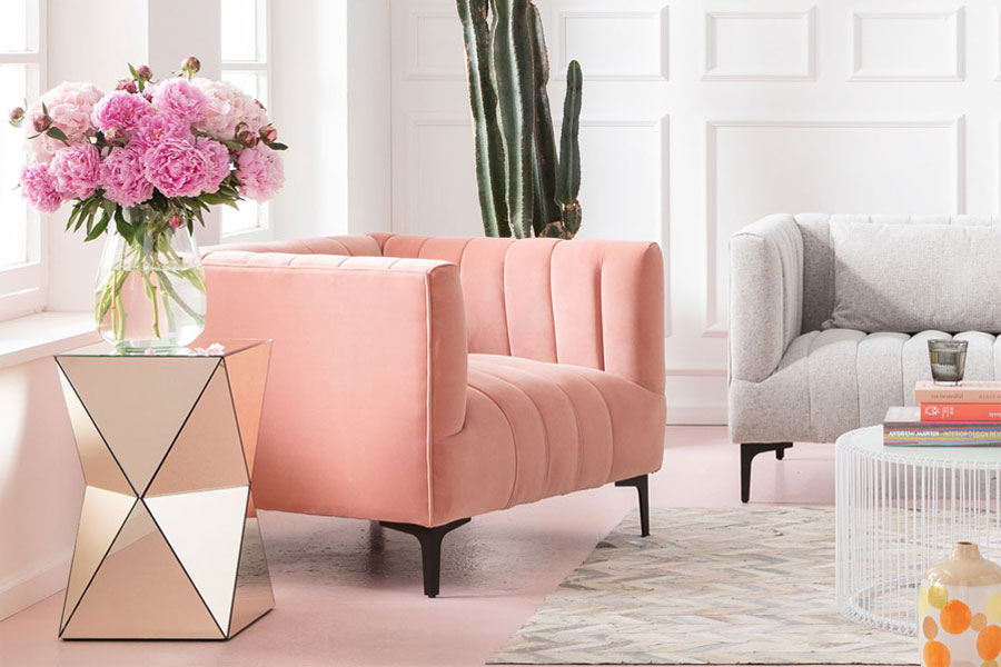 ラグジュアリートライアングルパール サイドテーブル - サイドテーブル