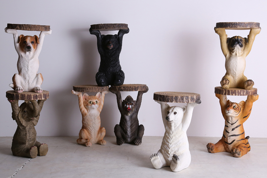 アニマルサイドテーブル ポーラーベア - サイドテーブルの通販