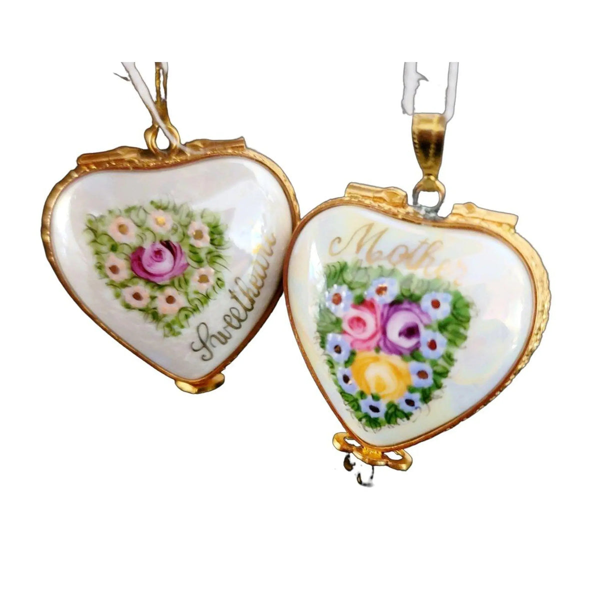 Mother Sweetheart Limoges Pendant for Her