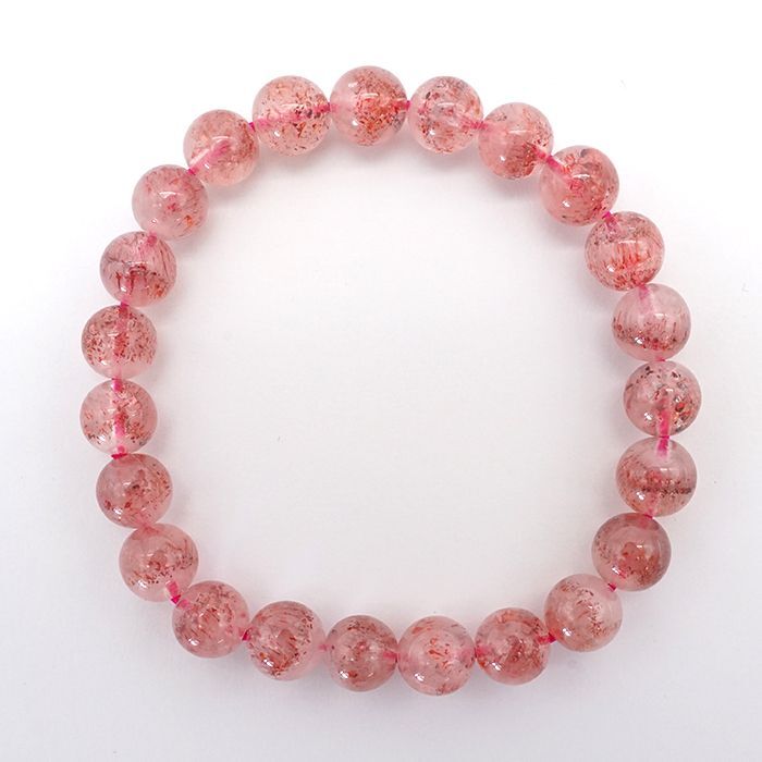 パワーストーン　天然石　レッドスーパーセブン　8mm　14cm　No.588 7つの鉱物 奇跡の石 運気 愛 調和 能力開花 豪華 きらきら キラキラ<br>