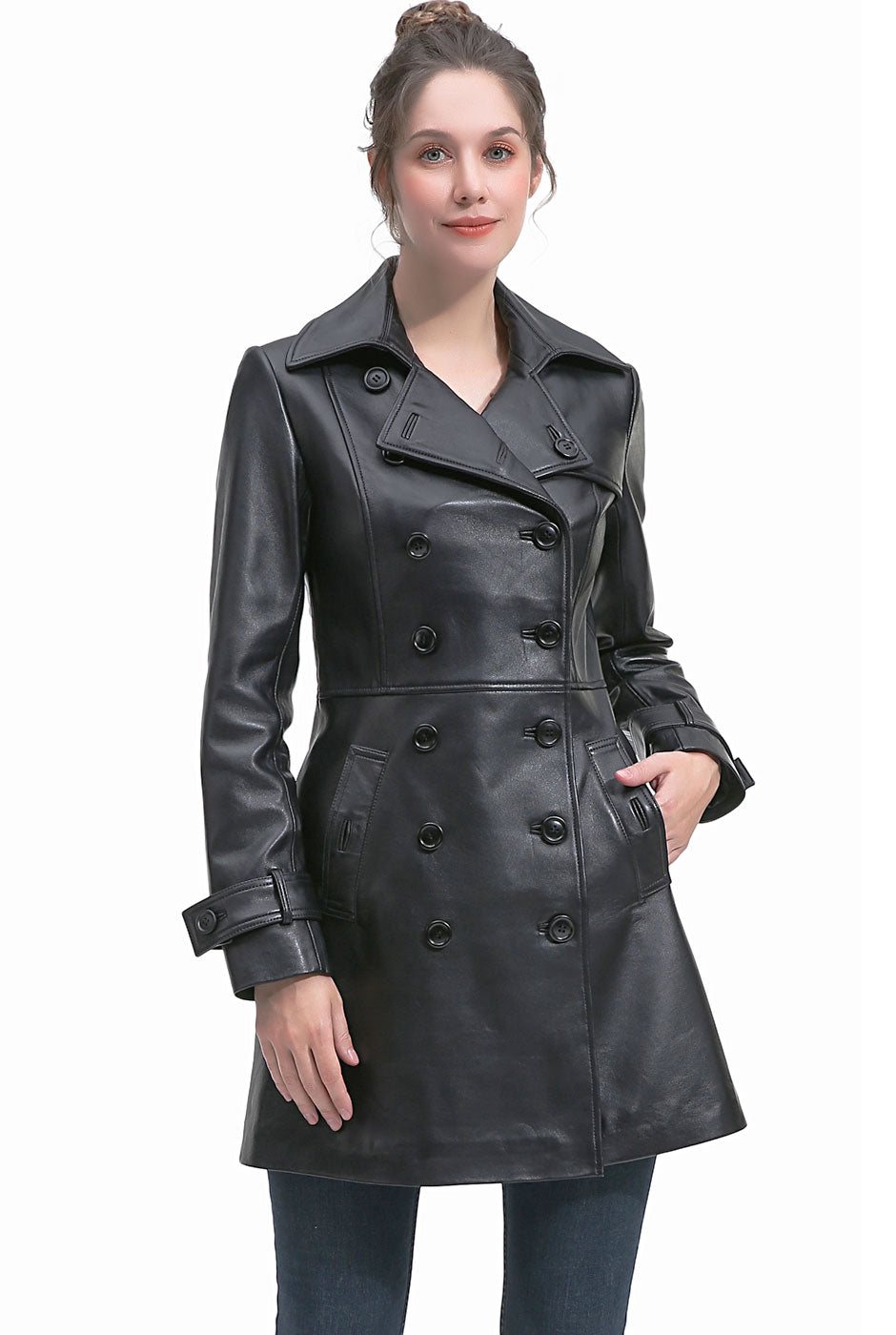 BGSD Women Darcy Lambskin Leather Coat – Luxury Lane