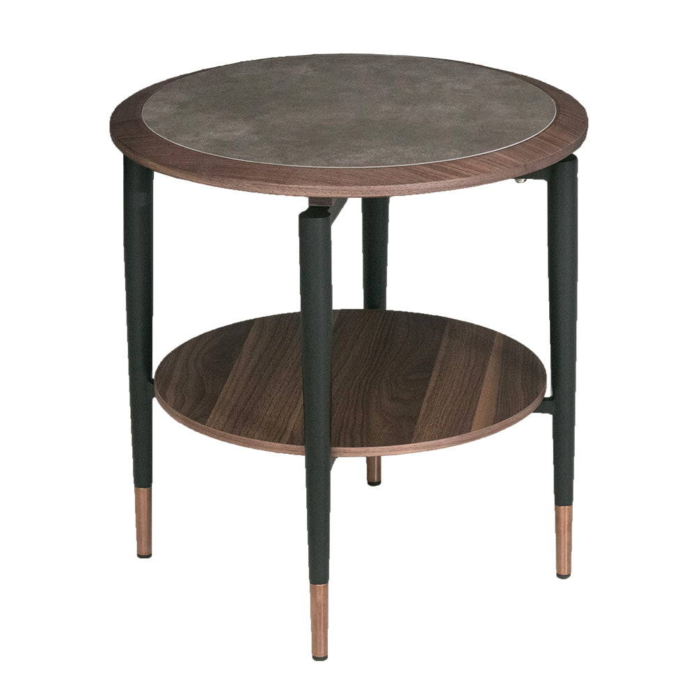 lushroom サイドテーブル セラミック ウォールナット 突板 ナイト