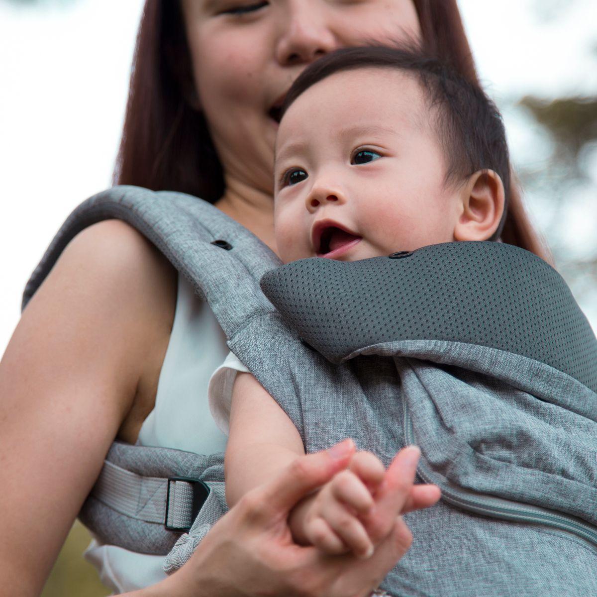 Mimosa Airplush 6-Way Hipseat Carrier - Wintry Grey (New