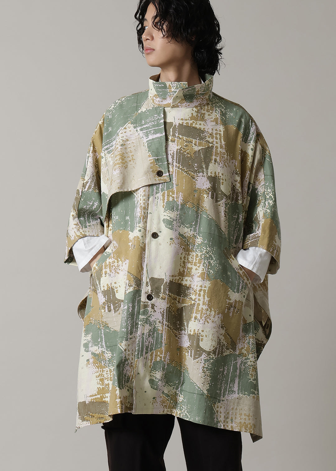 Matou Poncho Coat Print Khadi Modal – マザーハウス 公式サイト