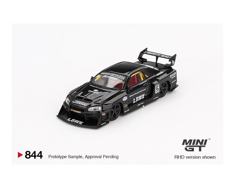 MINI GT 1:64 Nissan Skyline (ER34) LBWK Super Silhouette in Black