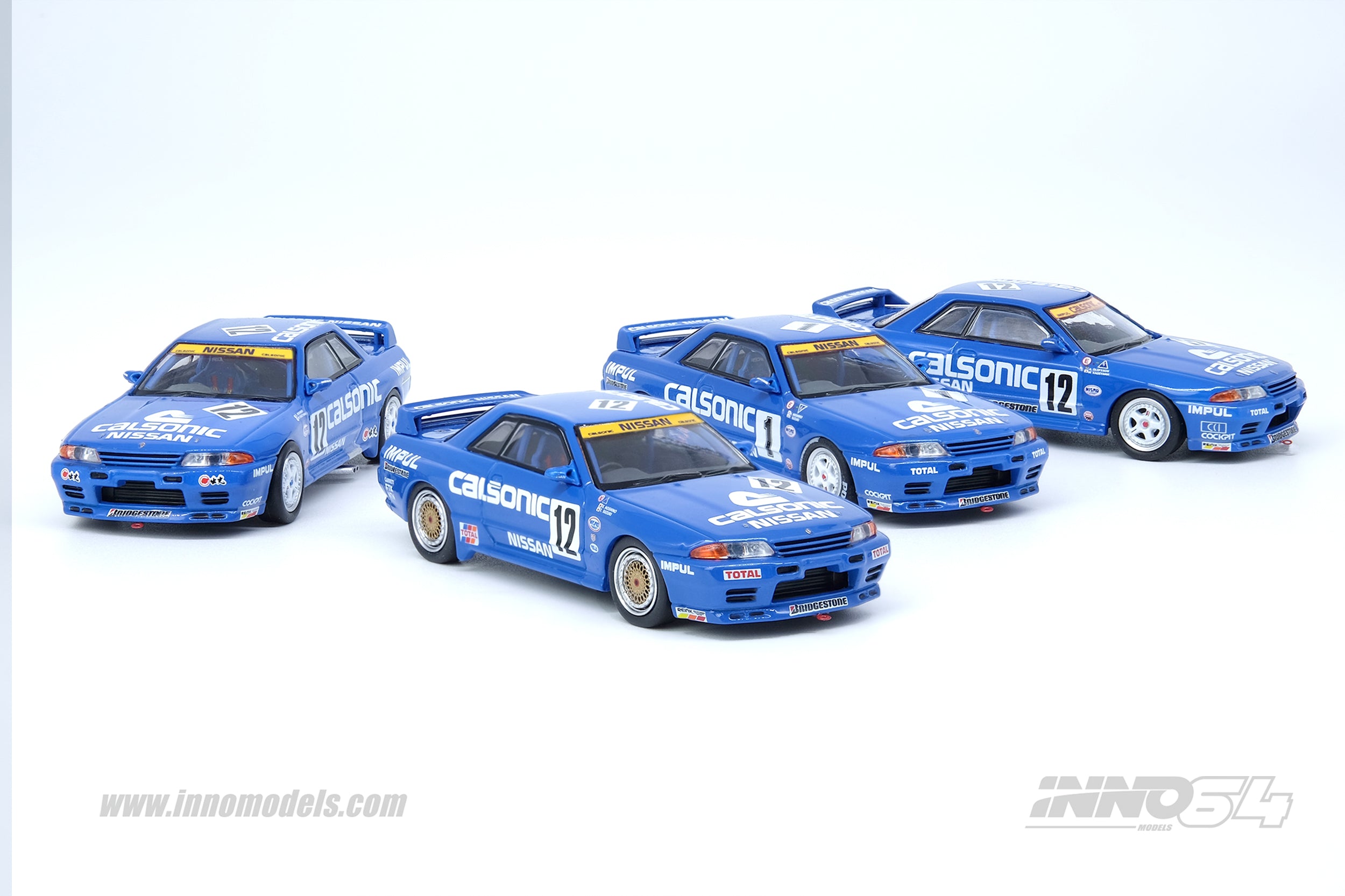 INNO Models 1:64 Nissan Skyline GT-R R32 Calsonic Box Set (1990