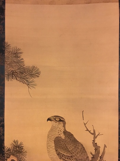 森周峰 松鷹図｜古美術・掛け軸の販売・買取・鑑定-松本松栄堂