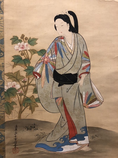 狩野雪信 美人図｜古美術・掛け軸の販売・買取・鑑定-松本松栄堂