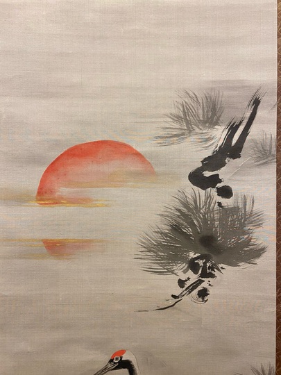 狩野伊川院栄信 鶴図 双幅｜古美術・掛け軸の販売・買取・鑑定-松本松栄堂