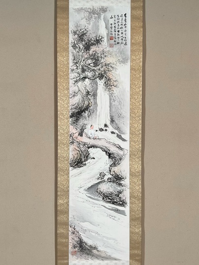 橋本関雪 幽澗樵夫図｜古美術・掛け軸の販売・買取・鑑定-松本松栄堂