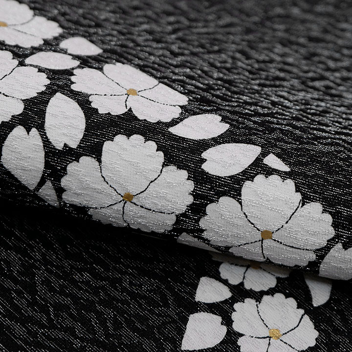 東京友禅 菅有鬼一 謹製 染袋帯【桜 モノトーン】 [241222-hukuro-1