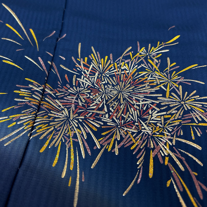 金彩友禅の第一人者「和田光正」氏による夏の付下げ 金彩友禅の第一人