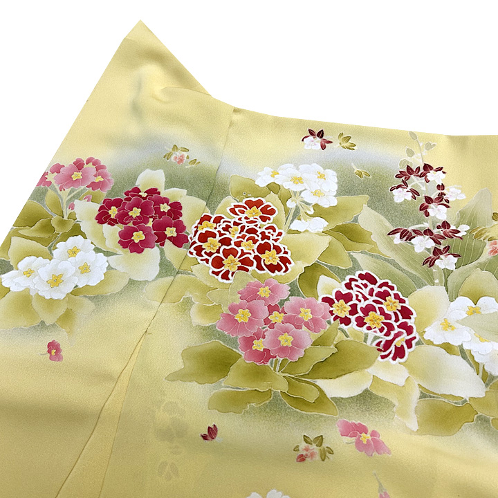 鮮やかに彩られた幻のブランド染の北川謹製の特選訪問着 鮮やかに彩