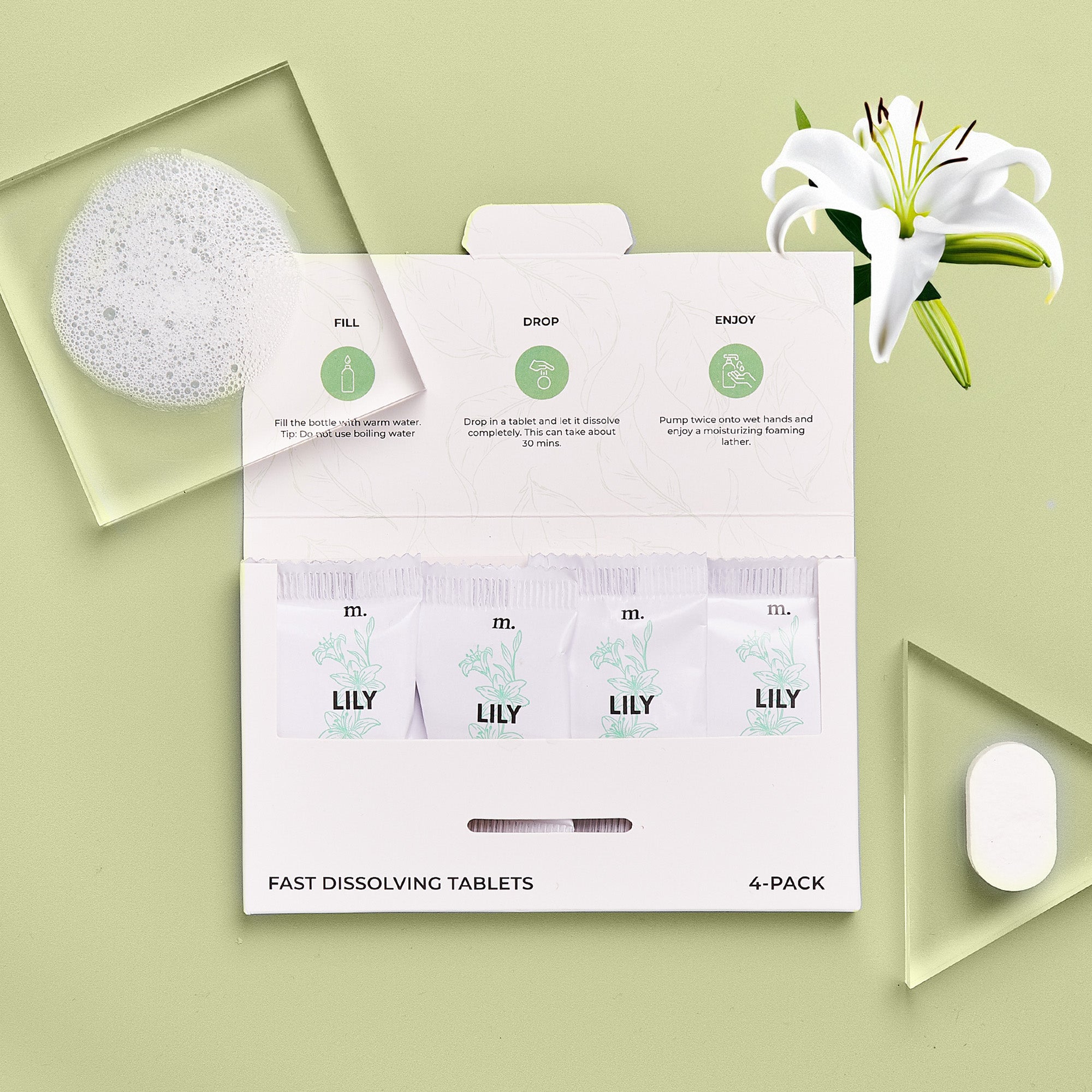 Foaming Hand Soap Tablets Jasmine x 4