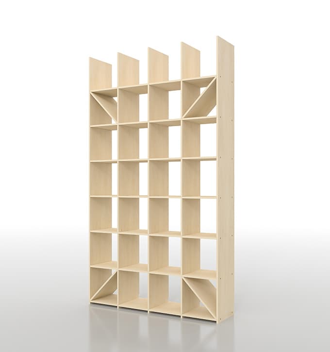 Shelf 壁一面の本棚 奥行350mm 縦7コマ×横4コマ|margherita