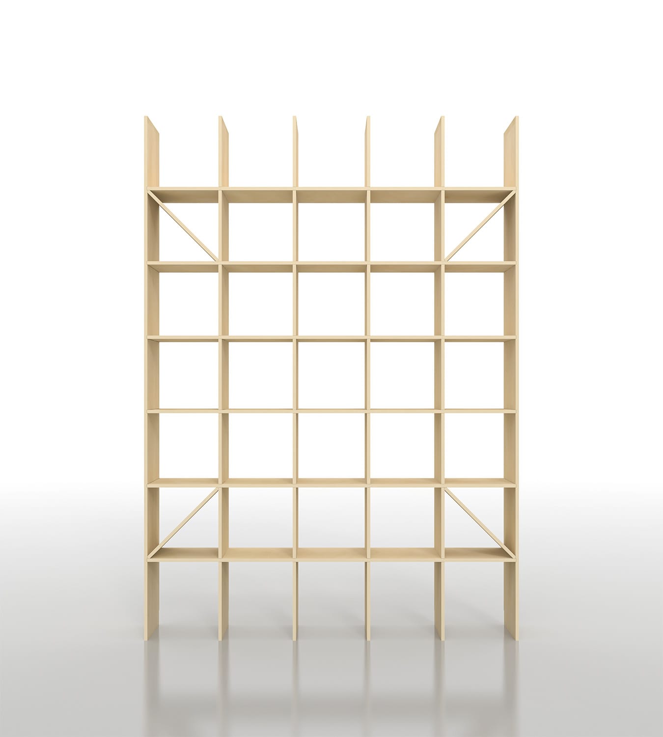 壁一面の本棚 奥行350mm（最下段なし）縦7コマ×横5コマ|Shelfシリーズ