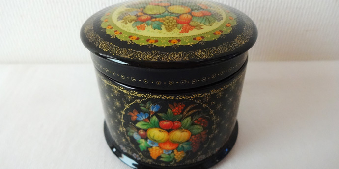 ロシア雑貨店マリンカ / ラッカー塗り細密画小箱