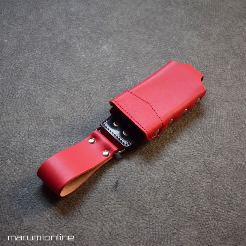 限定 赤備え 鳶壱 LX-15RED 牛革工具差し ボックス型 マルチケース