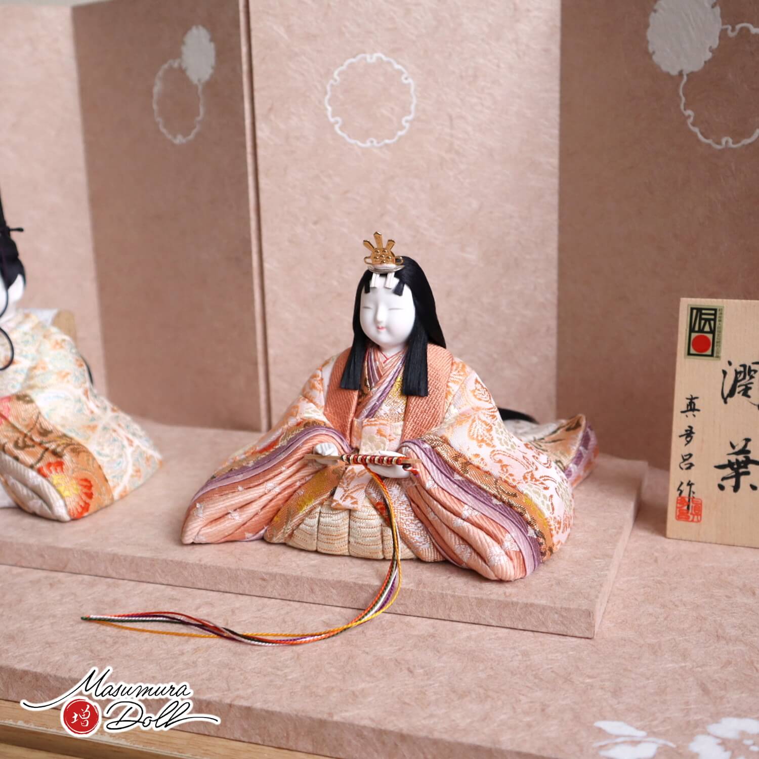 三世・金林真多呂作 伝統的工芸品 京都西陣織「手織正絹」「潤葉雛