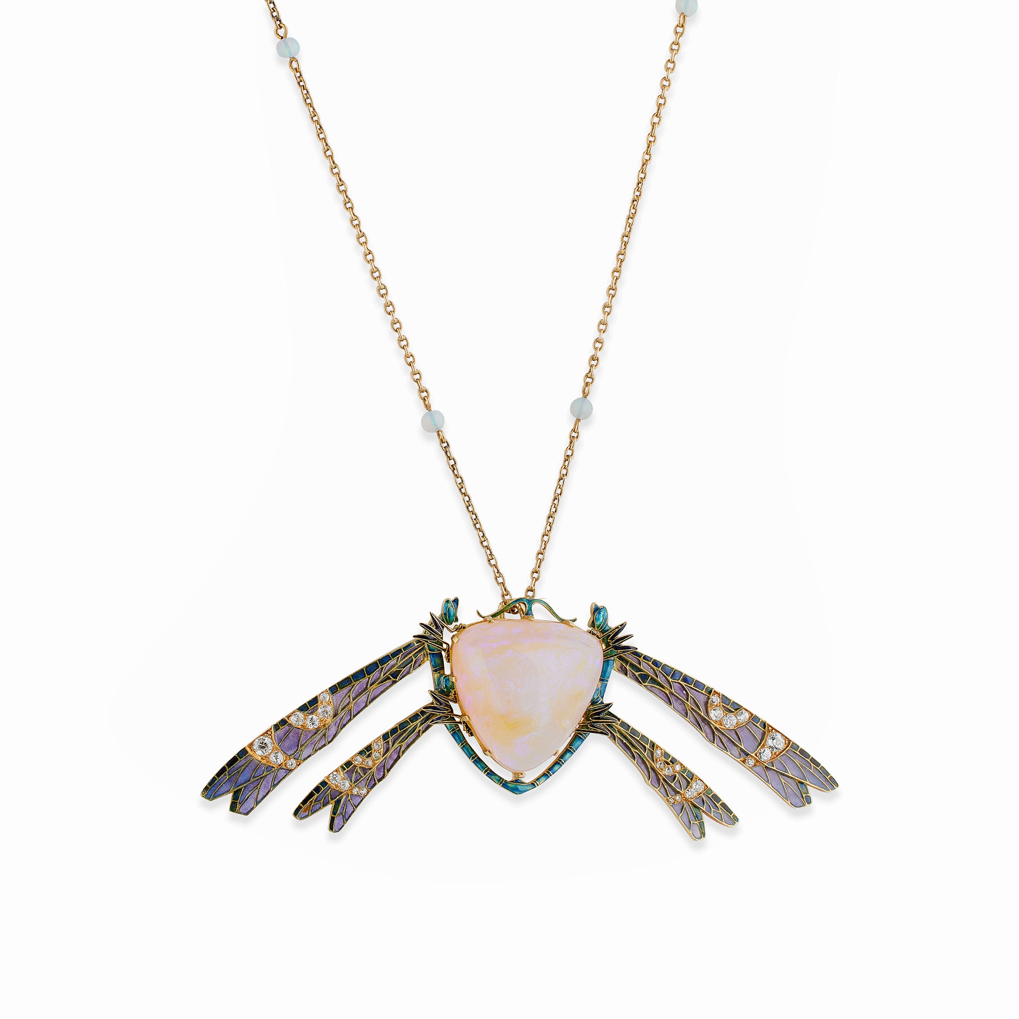 Macklowe Gallery | René Lalique Art Nouveau Plique-à-jour Enamel