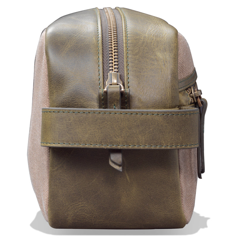 Londo Top Grain Leather Travel Toiletry Dopp Kits Makeup Shaving