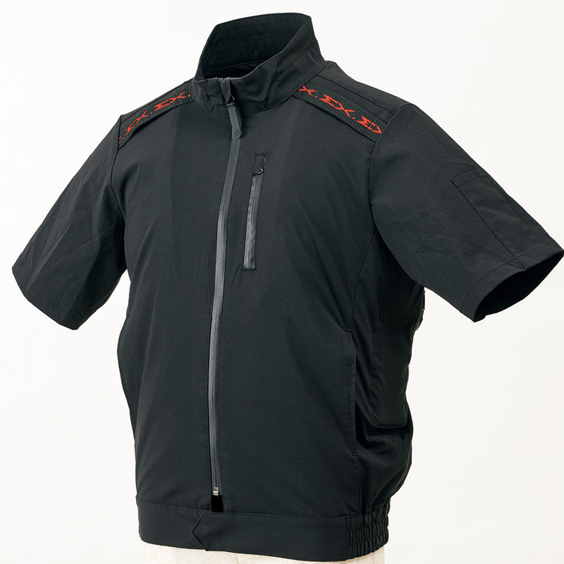 クロスファンEX用ウェア Ex.WORKERS 半袖ブルゾン S ブラック 空調