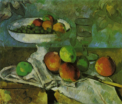 ポール・セザンヌ『果物入れ、グラス、林檎のある静物』 | 【休店中