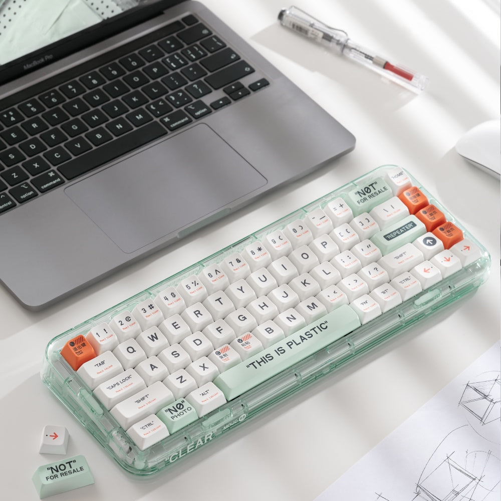 MelGeek Mojo68 Plastic See-through Mechanical Keyboard – MelGeek
