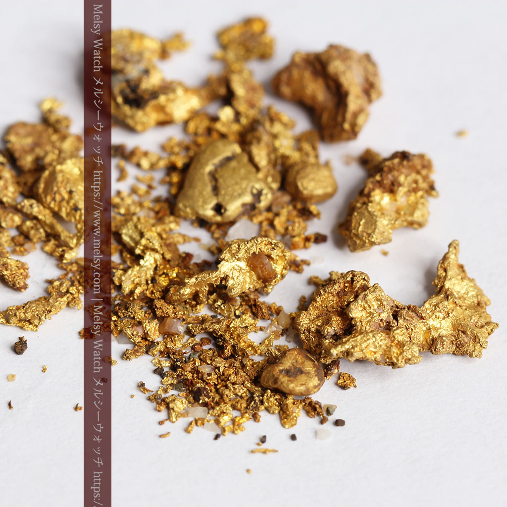 4.03gの砂金から小粒サイズまでの個人採掘家の自然金