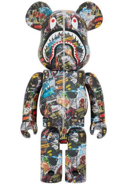 MEDICOM TOY - BE@RBRICK BAPE(R) LEGACY CAMO SHARK GRAY／RED／NAVY
