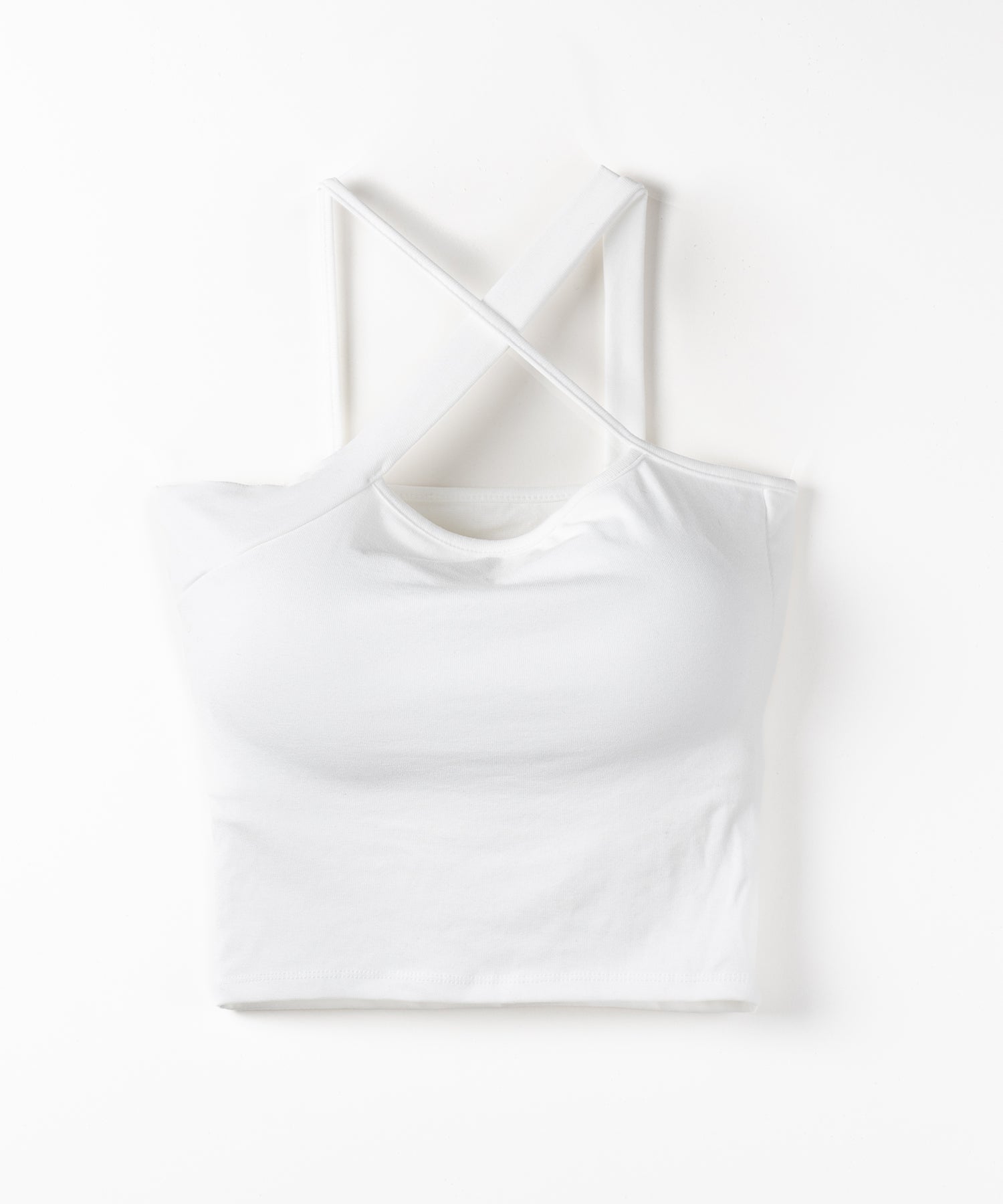 カップ付 】クロスネックカットアウトキャミソール ／ cross neck