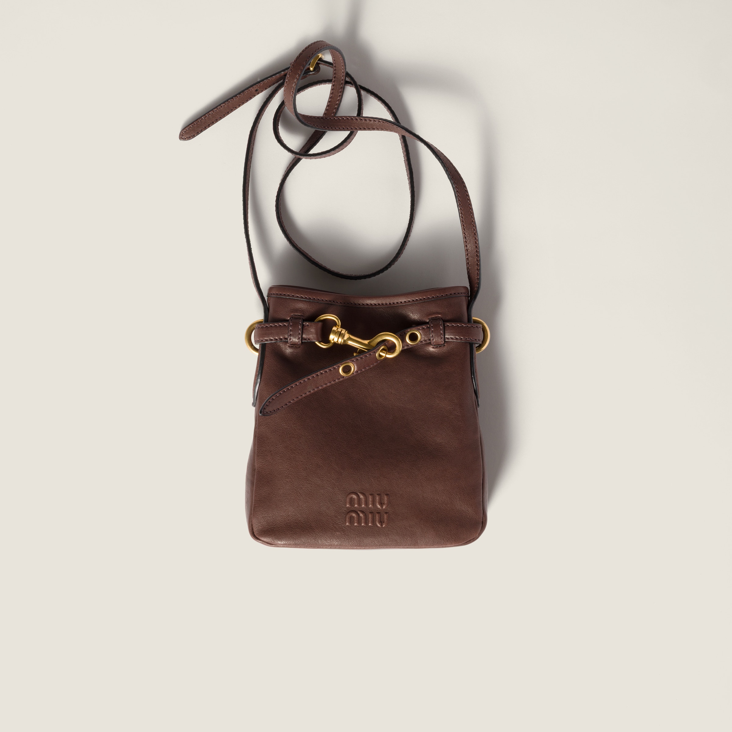 ブラック ナッパレザー ポーチ | Miu Miu