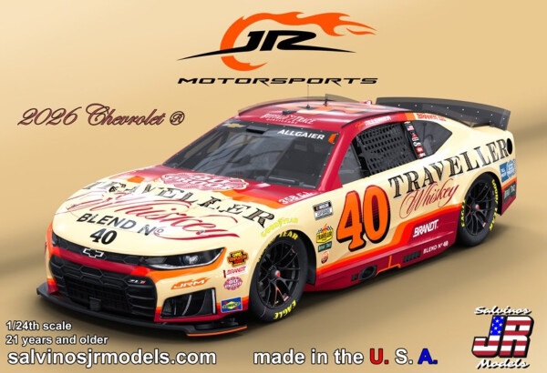 40 Traveller Whiskey Justin Allgaier 2026 Salvino Kit -PRE ORDER