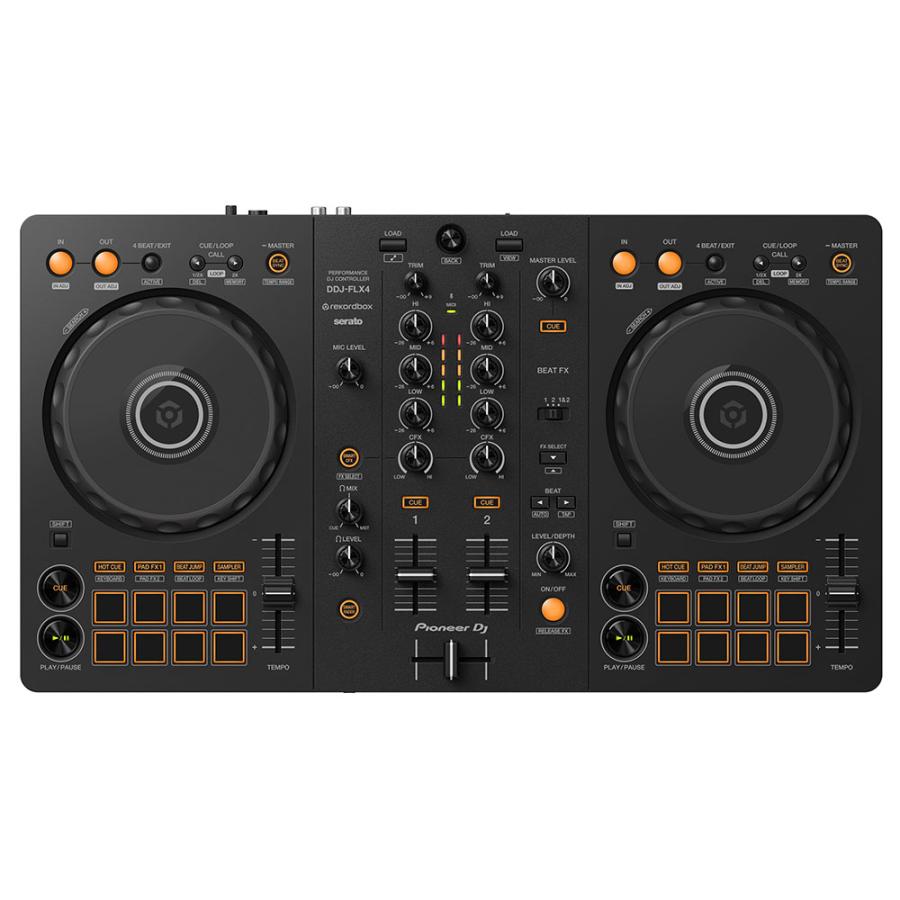 Pioneer DJコントローラー DDJ-FLX4 + PCスタンド + ダストカバー