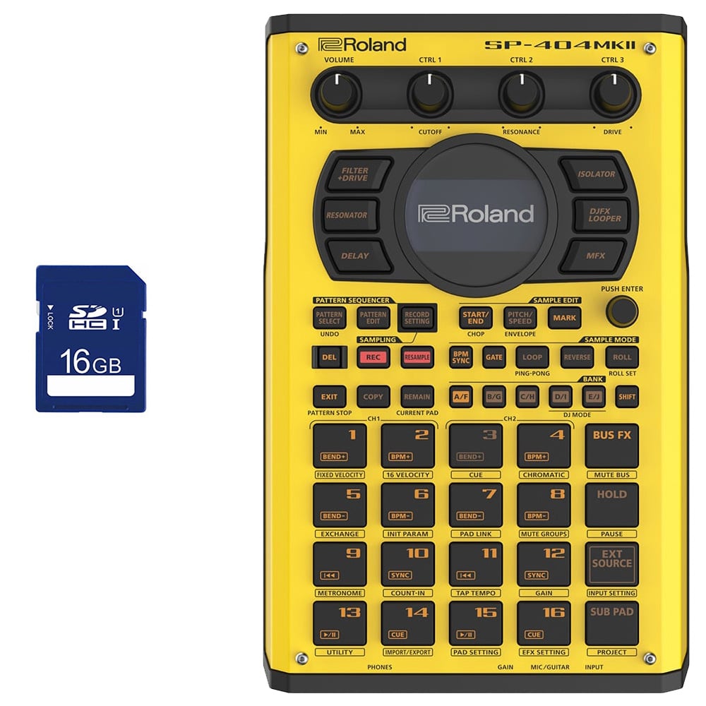 Roland ローランド サンプラー SP-404MK2-Y + SDカード(16GB) セット